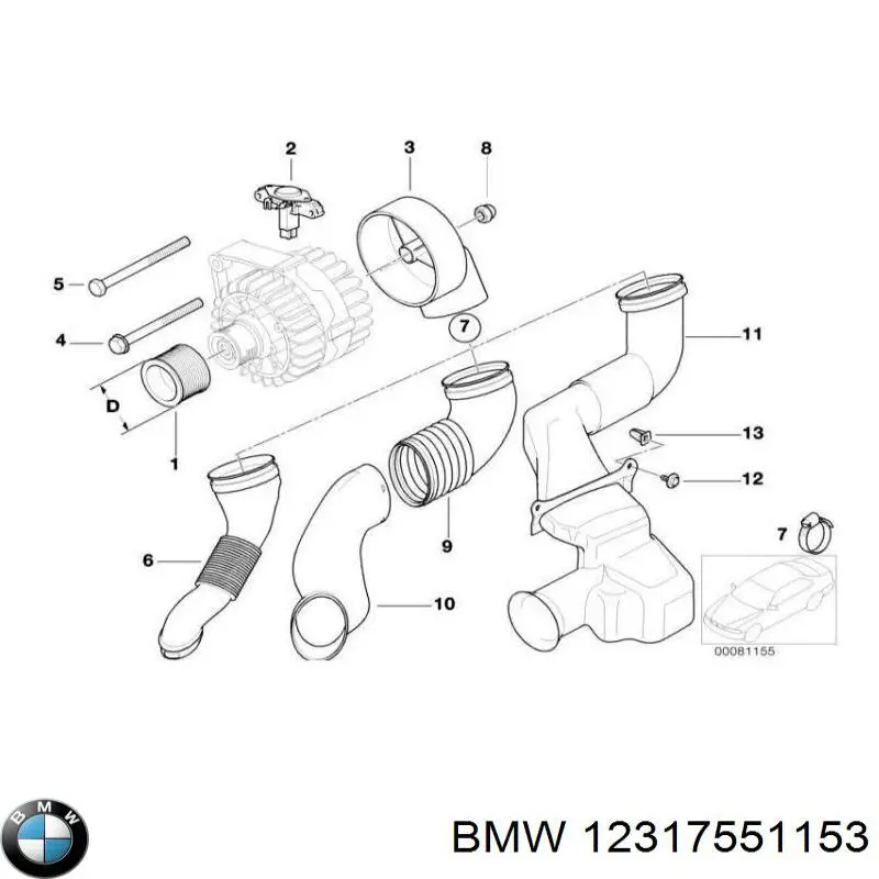Regulador De Rele Del Generador (Rele De Carga) BMW 12317551153