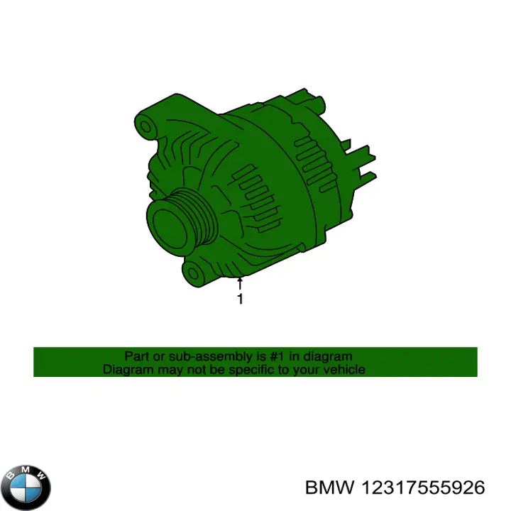 12317555926 BMW Alternador de coche