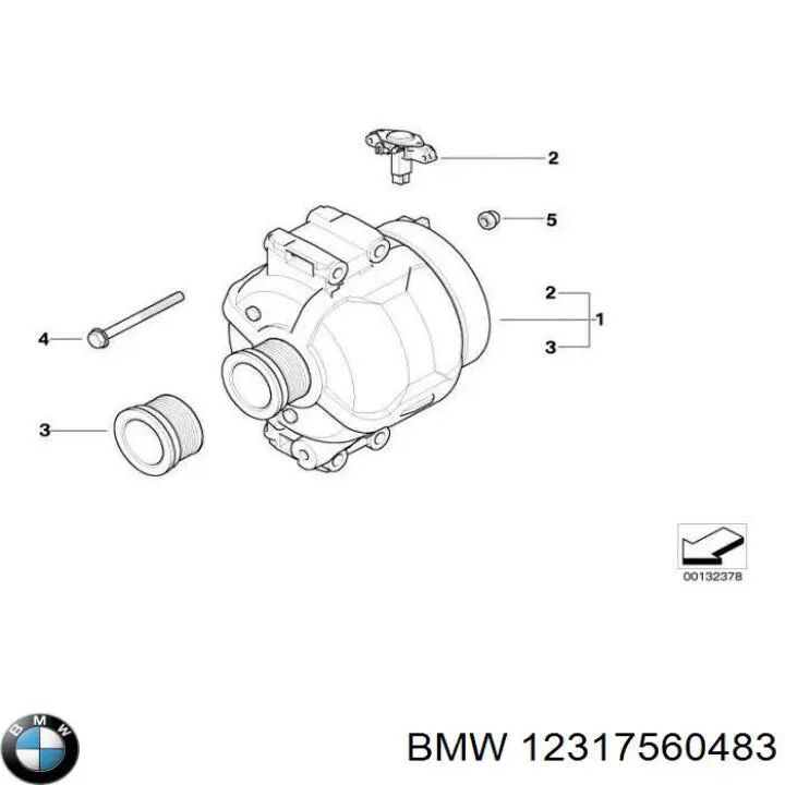 Polea de alternador BMW 12317560483