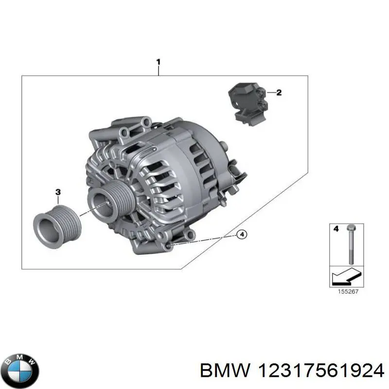 12317561924 BMW regulador del alternador