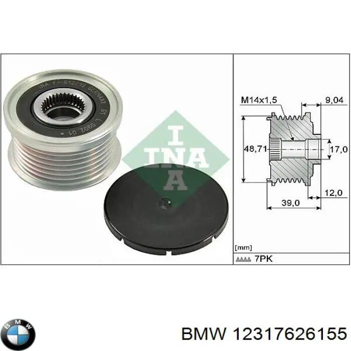 12317626155 BMW alternador