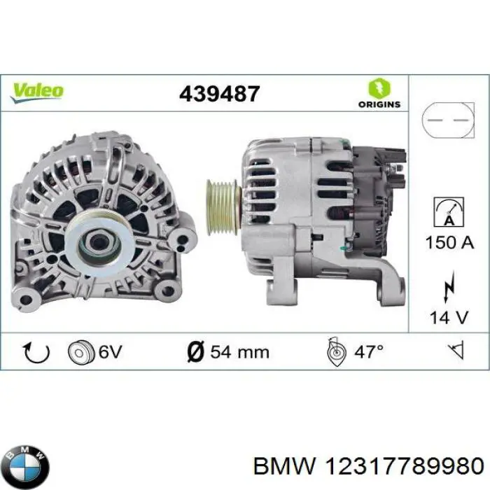 12317789980 BMW alternador