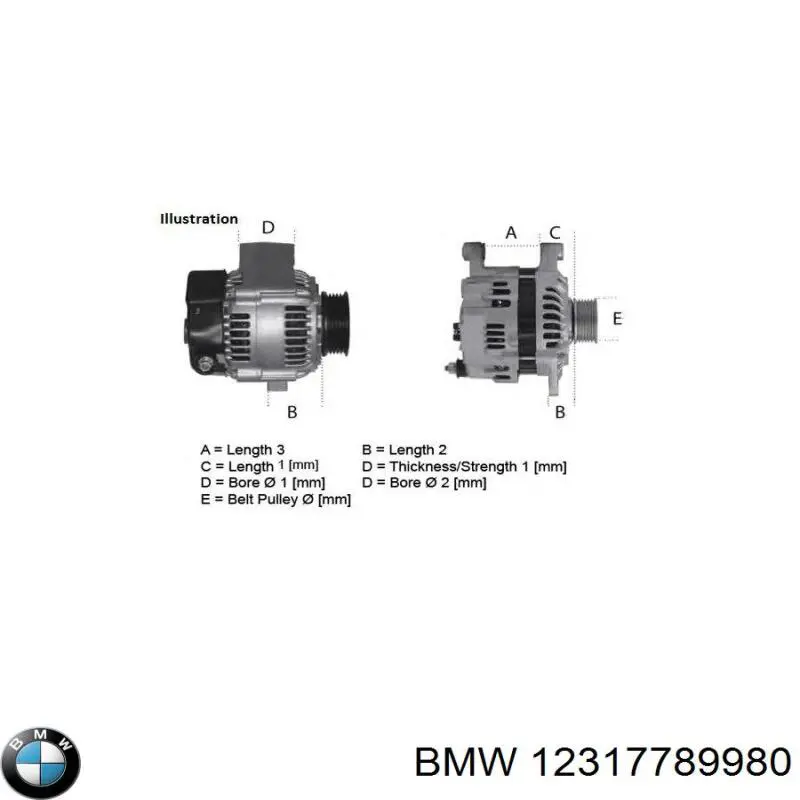 Alternador del motor BMW 12317789980 precio, desde 117,61 EUR
