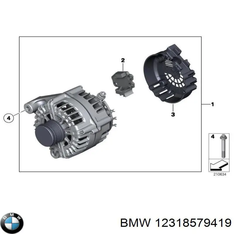 12317823345 BMW Alternador de coche