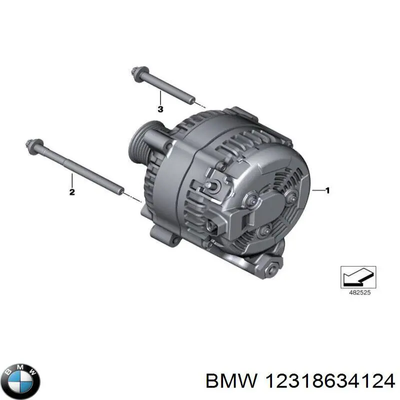 Alternador del motor BMW 12318627125 precio, desde 107,45 EUR