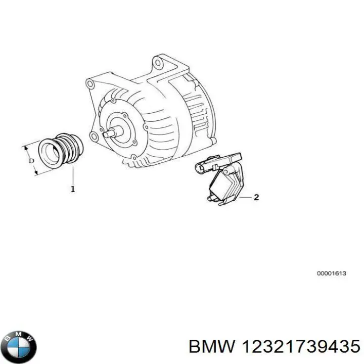 12321739435 BMW regulador del alternador