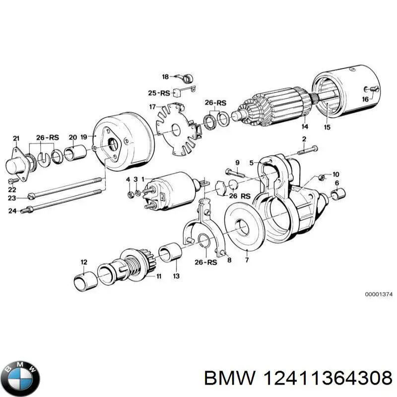 Buje de arranque BMW 12411364308 precio, desde 0,97 EUR