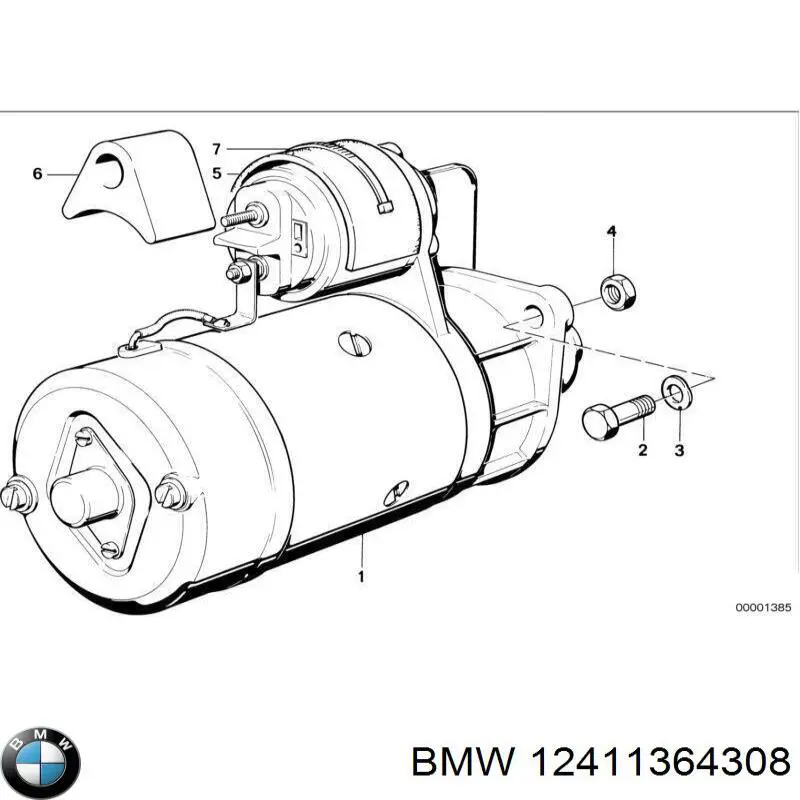 12411364308 BMW casquillo de arrancador