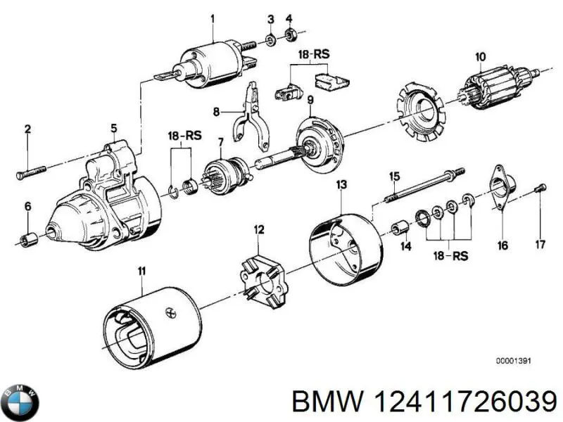 Comprar 12411726039 BMW Interruptor magnético de arranque