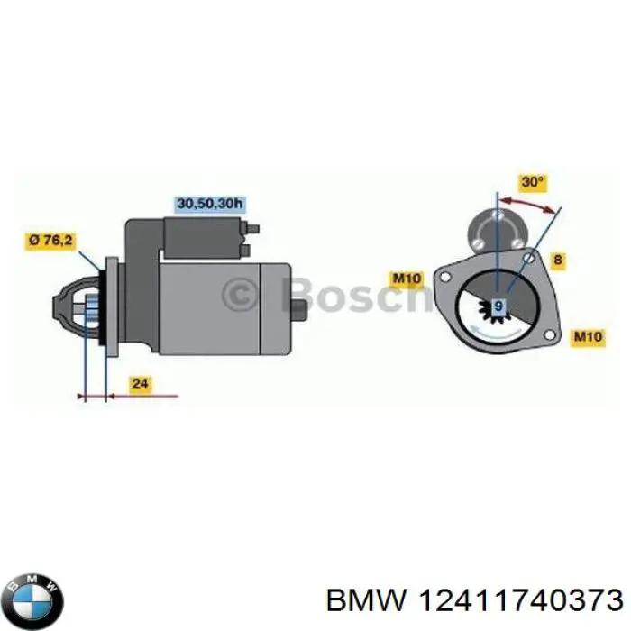 12411740373 BMW motor de arranque