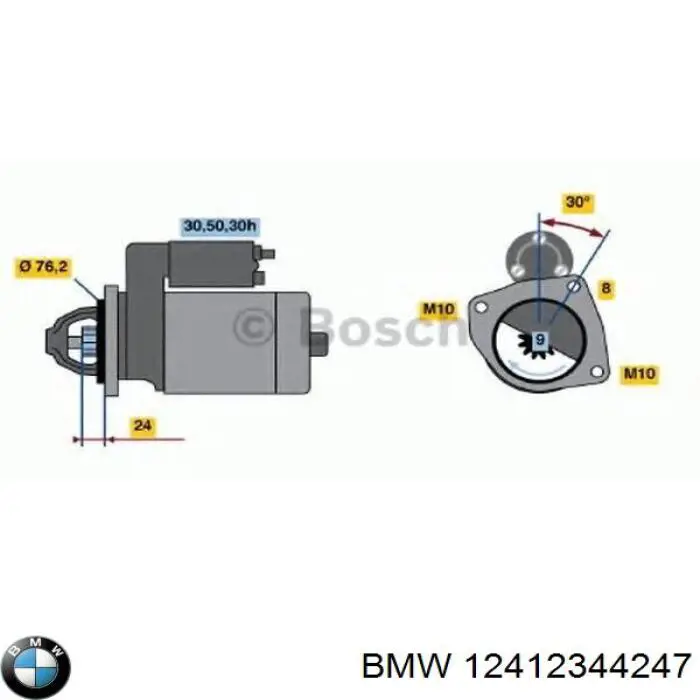 12412344247 BMW motor de arranque