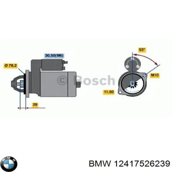 12417526239 BMW motor de arranque