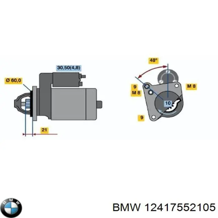 Comprar 12417552105 BMW Motores de arranque