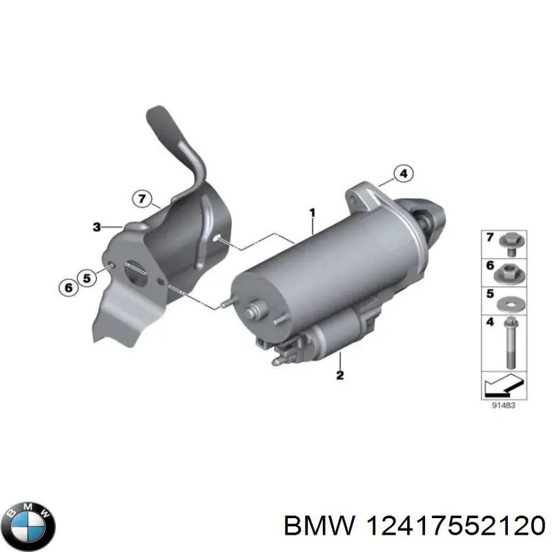 12417552120 BMW interruptor magnético, estárter