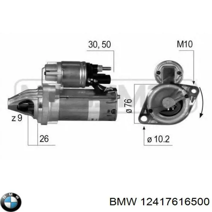12417616500 BMW motor de arranque