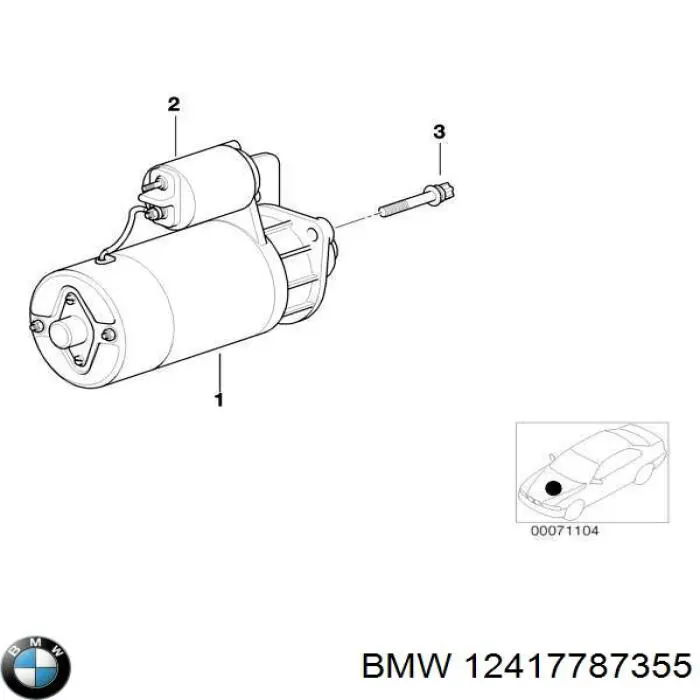 Interruptor magnético, estárter BMW 12417787355