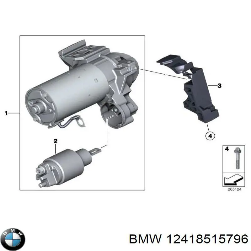 12418515796 BMW motor de arranque