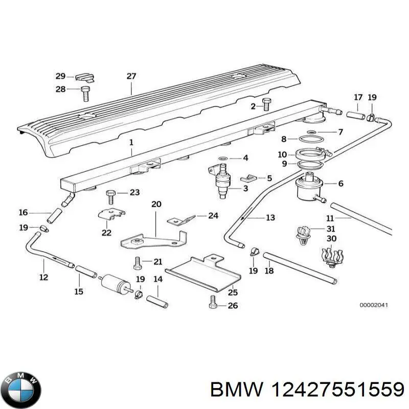 Cable de masa de batería 12427551559 BMW