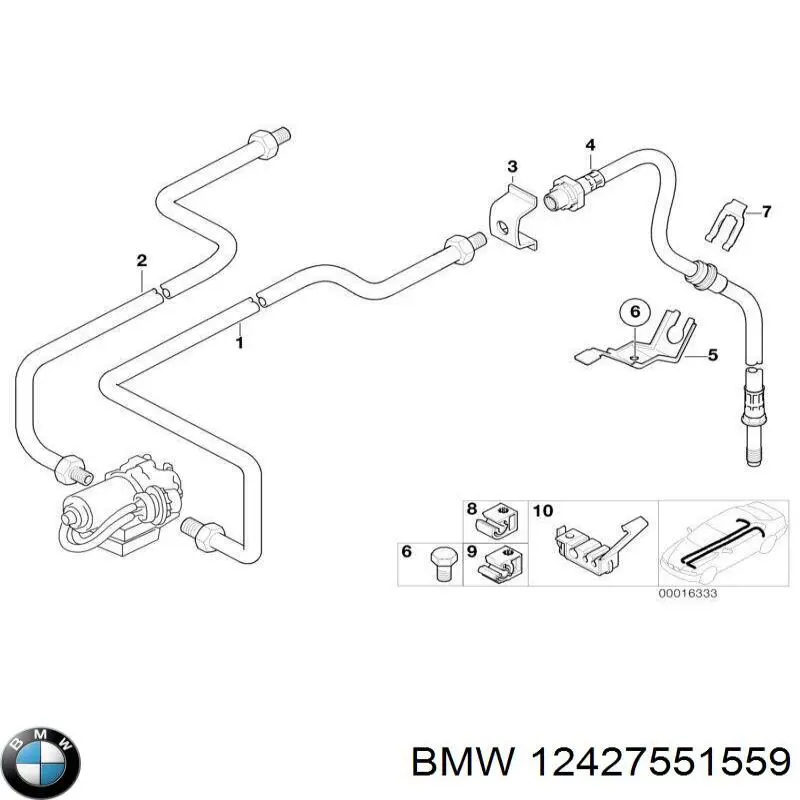 12427551559 BMW Cable de masa de batería