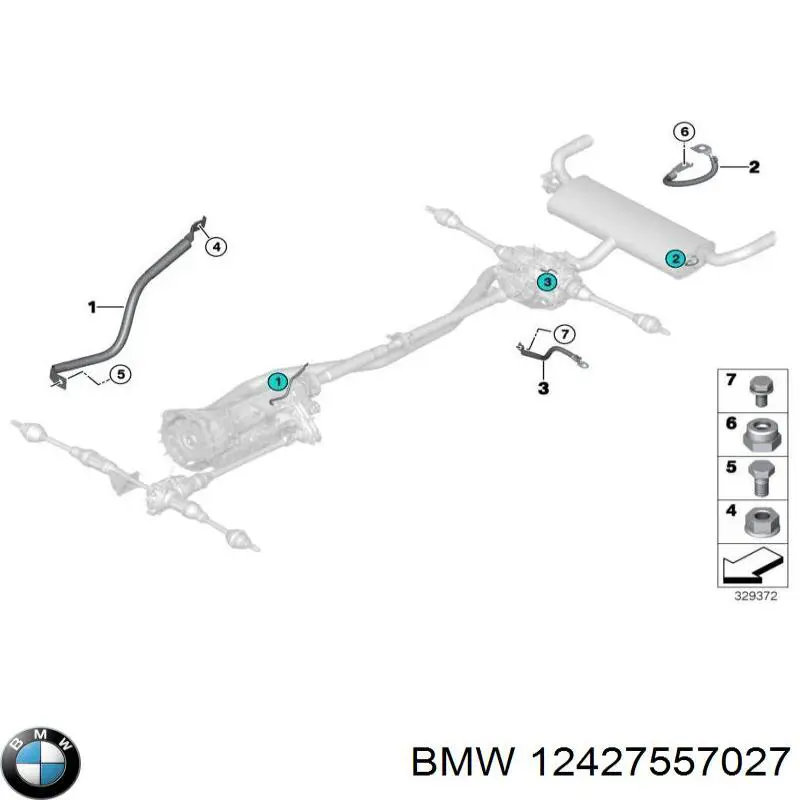 12427557027 BMW cable de masa para batería