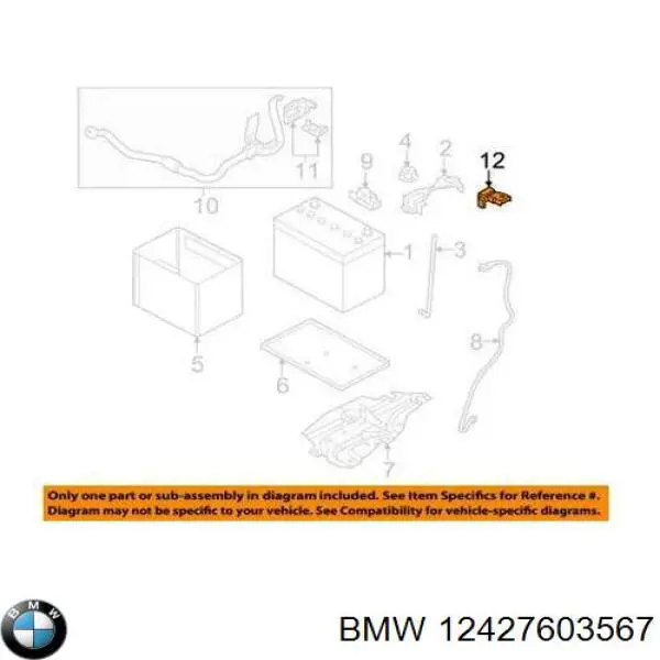 Cable de masa de batería BMW 12427603567 precio, desde 104,54 EUR