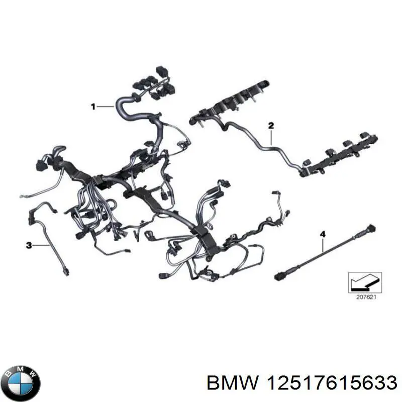 Mazo de cables del compartimiento del motor BMW 12517615633 precio, desde 380,68 EUR