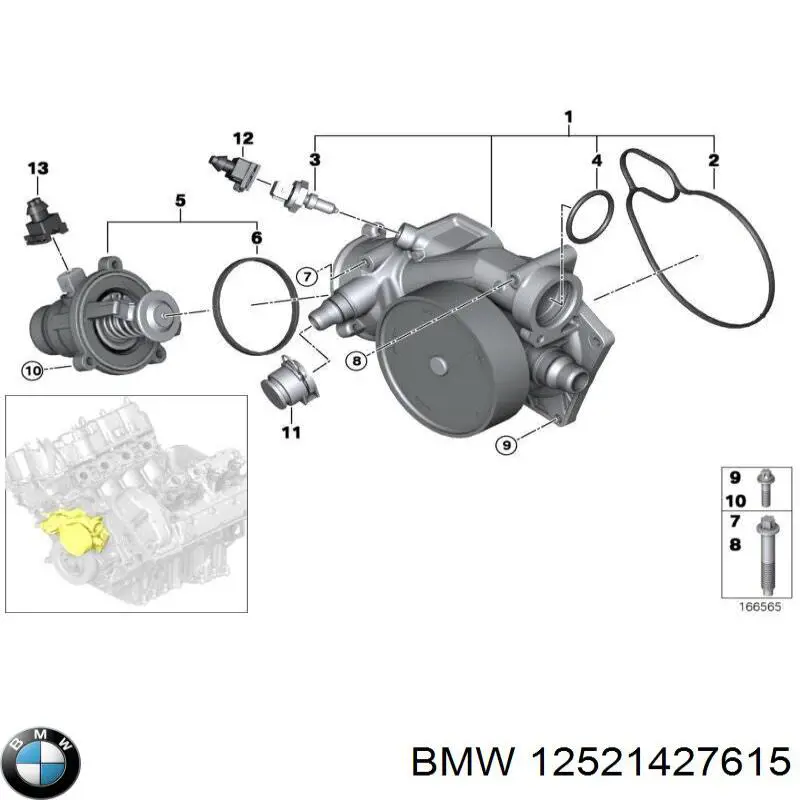 Comprar 12521427615 BMW Conector del sensor de desgaste de pastillas de freno