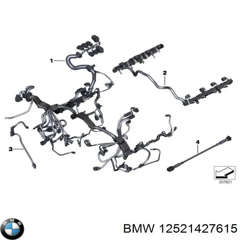 Conector del sensor de desgaste de pastillas de freno 12521427615 BMW