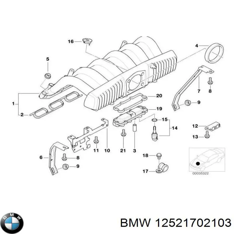 Comprar 12521702103 BMW Tapa de la batería