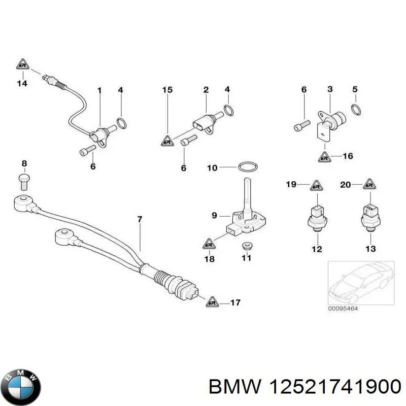 12521741900 BMW sensor, temperatura del refrigerante (encendido el ventilador del radiador)