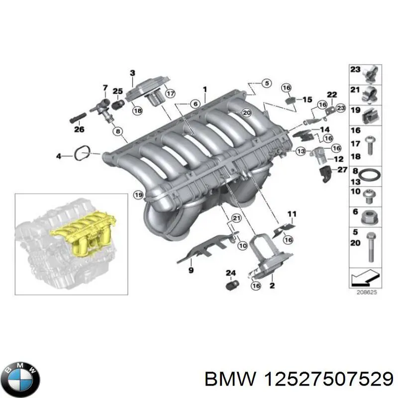 Comprar 12527507529 BMW Conector de la válvula EGR