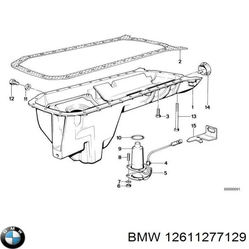 Anillo de estanqueidad del sensor de nivel de aceite 12611277129 BMW