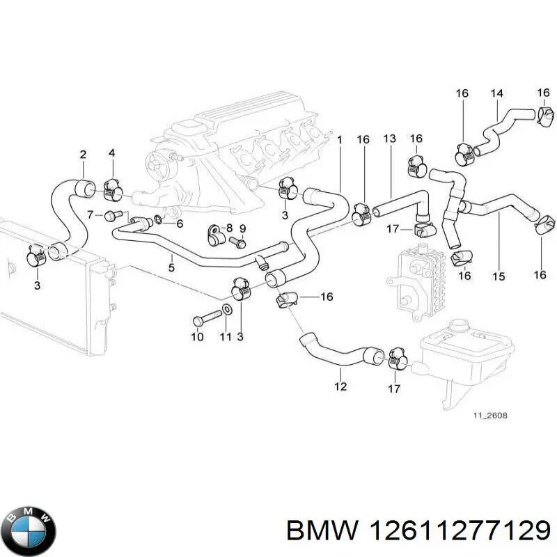 Anillo de estanqueidad del sensor de nivel de aceite BMW 12611277129