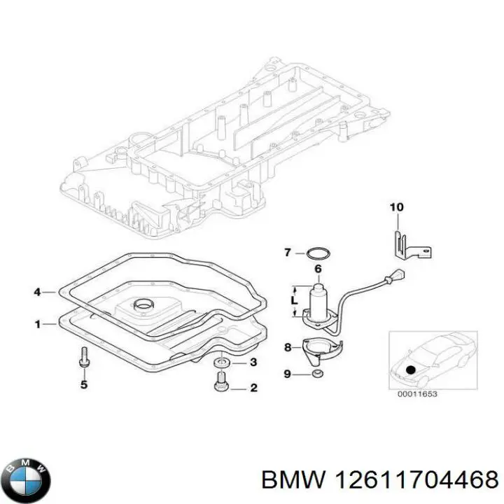 12611704468 BMW sensor de nivel de aceite del motor