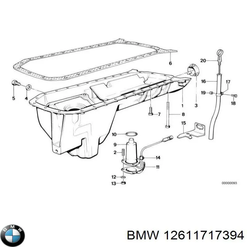 12611717394 BMW sensor de nivel de aceite del motor