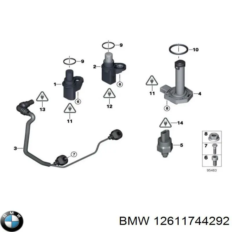 12611744292 BMW anillo de sellado del sensor de nivel de aceite