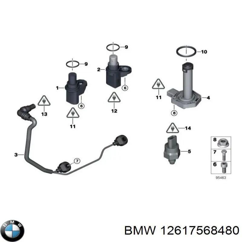 12617568480 BMW sensor de presión de aceite