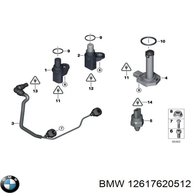 12617620512 BMW sensor de presión de aceite
