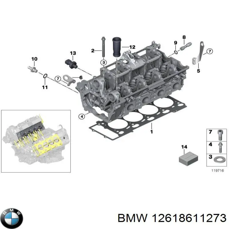 12618611273 BMW sensor de presión de aceite