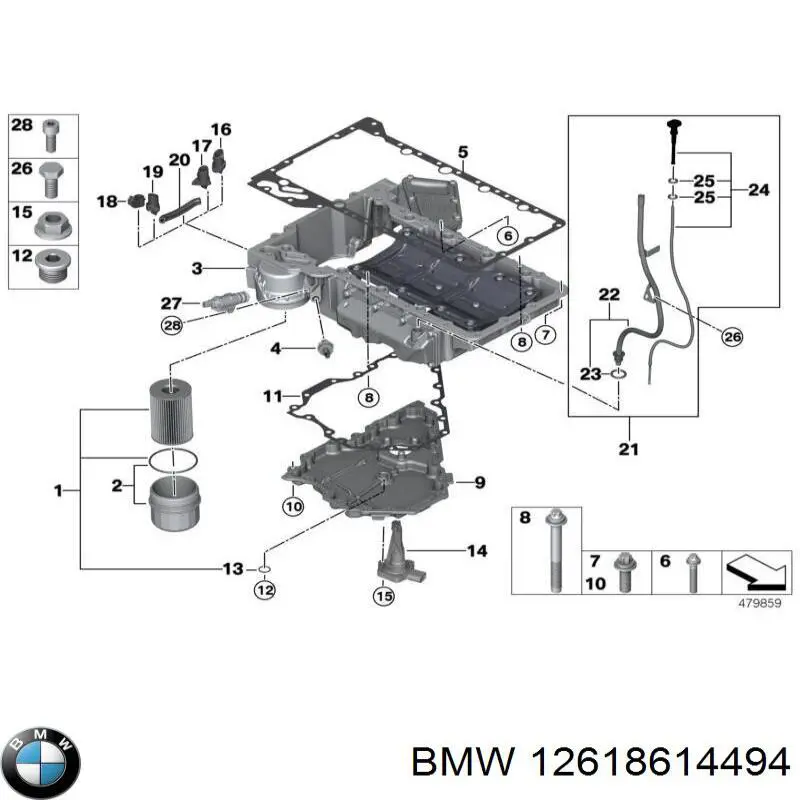 Sensor de presión de aceite para BMW X1 (F48)
