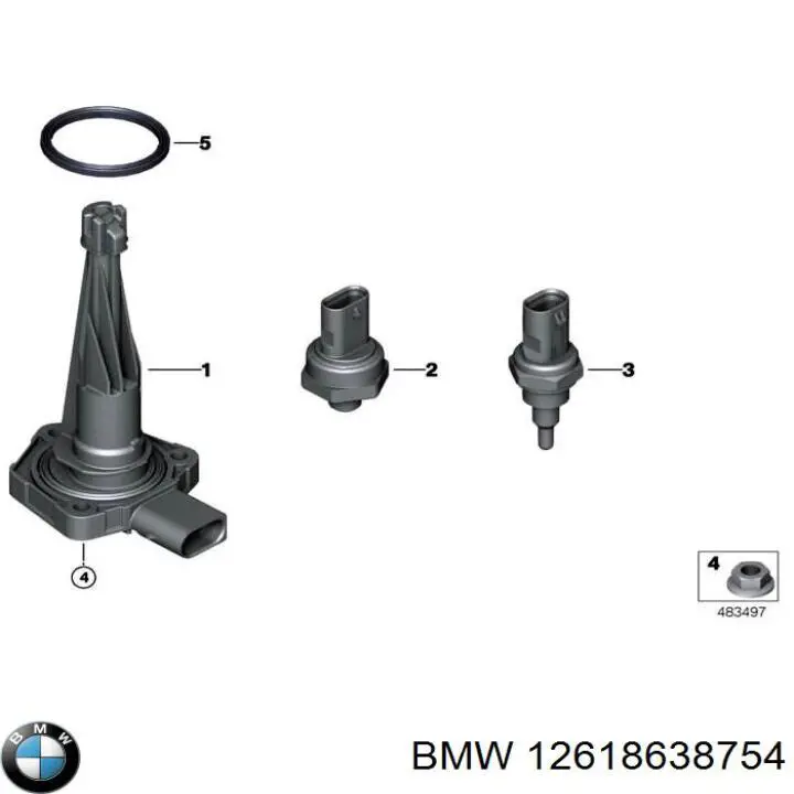 12618638754 BMW sensor de nivel de aceite del motor