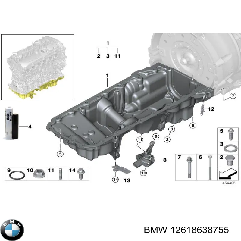12617638343 BMW sensor de nivel de aceite del motor