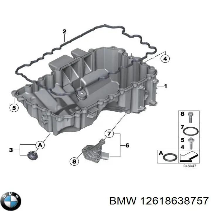 Sensor de nivel de aceite 12618638757 BMW