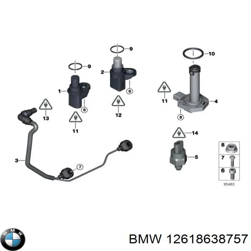 12618638757 BMW sensor de nivel de aceite del motor