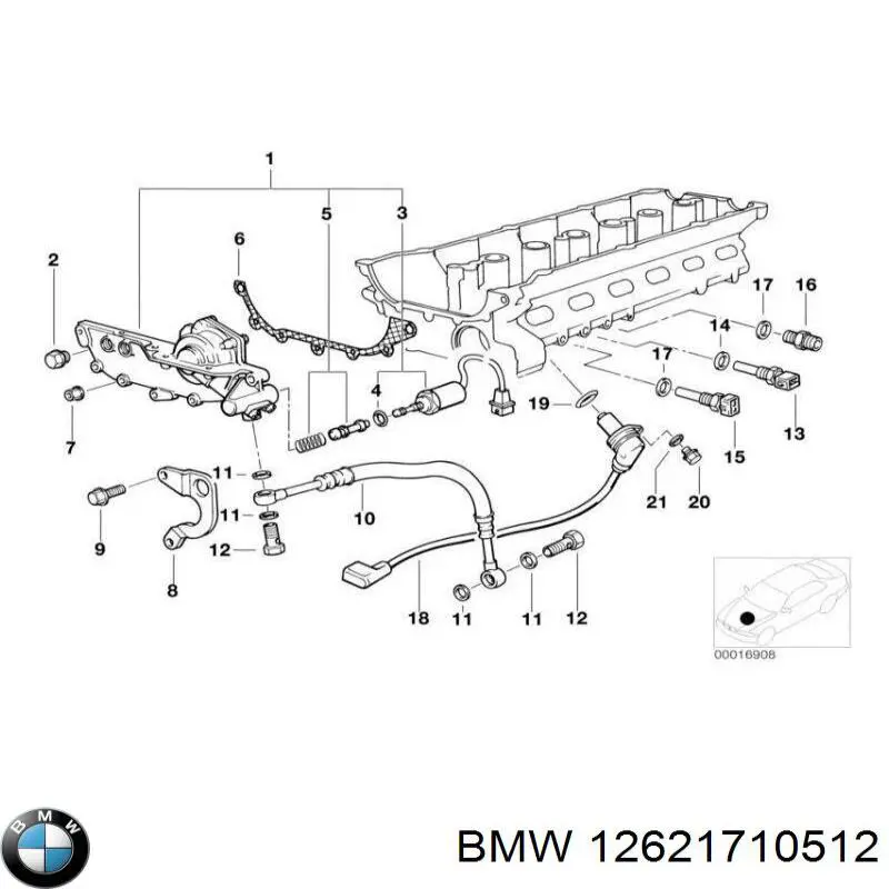 12621710512 BMW sensor de temperatura del refrigerante