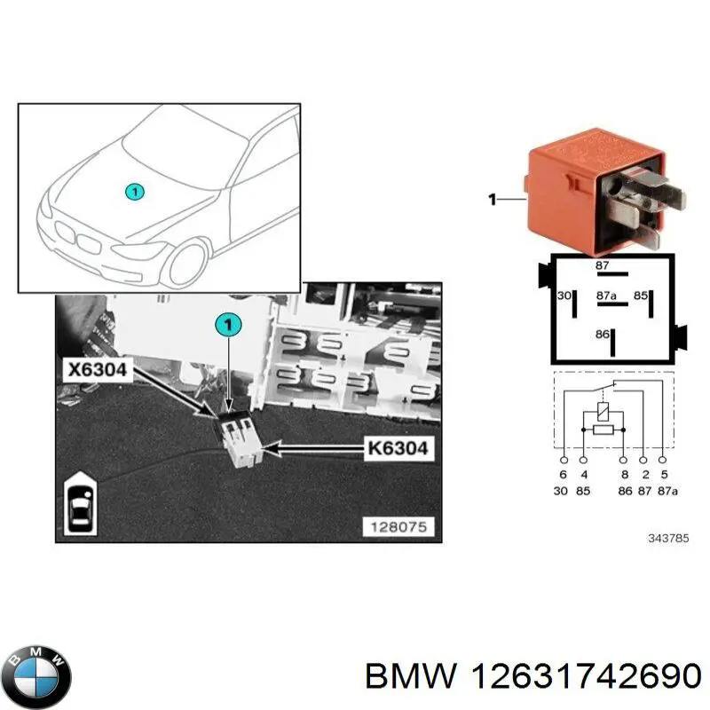 12631742690 BMW Relé eléctrico multifuncional