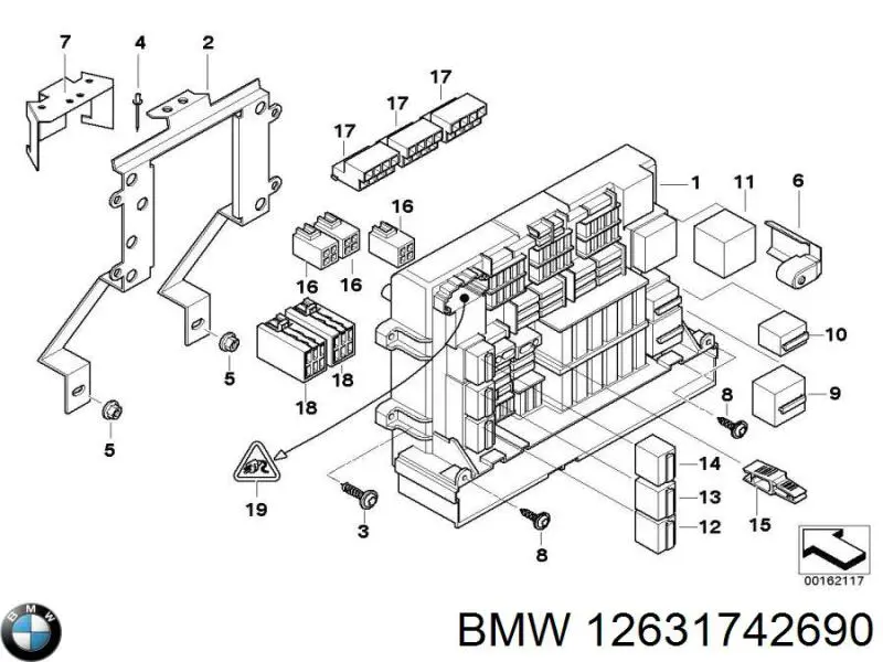 Relé eléctrico multifuncional 12631742690 BMW