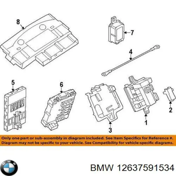 Bloque de relés 12637591534 BMW