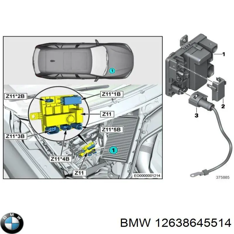 12638645514 BMW sistema eléctrico central