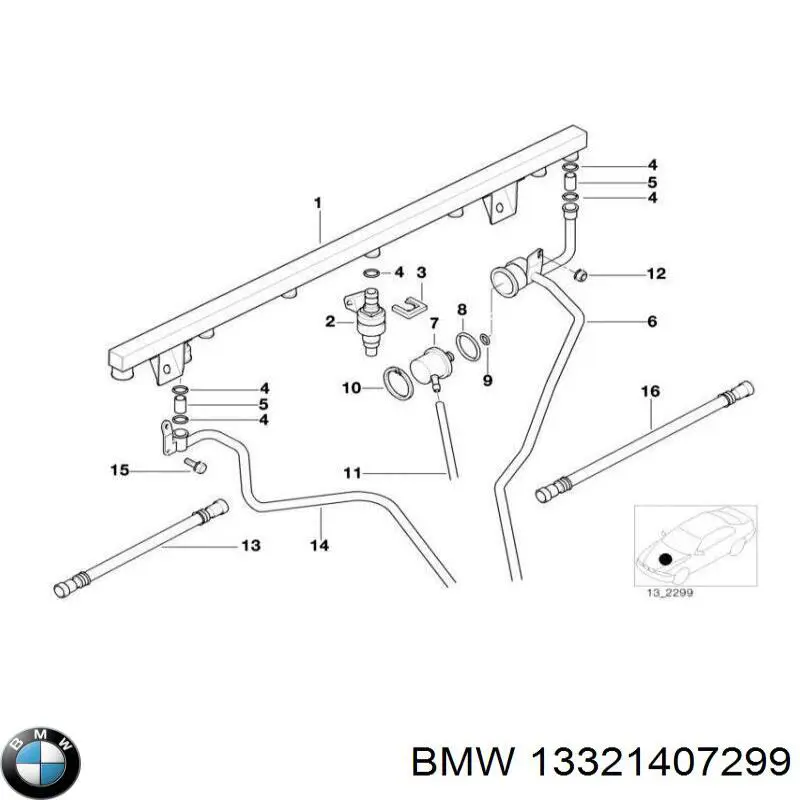 13321407299 BMW filtro combustible